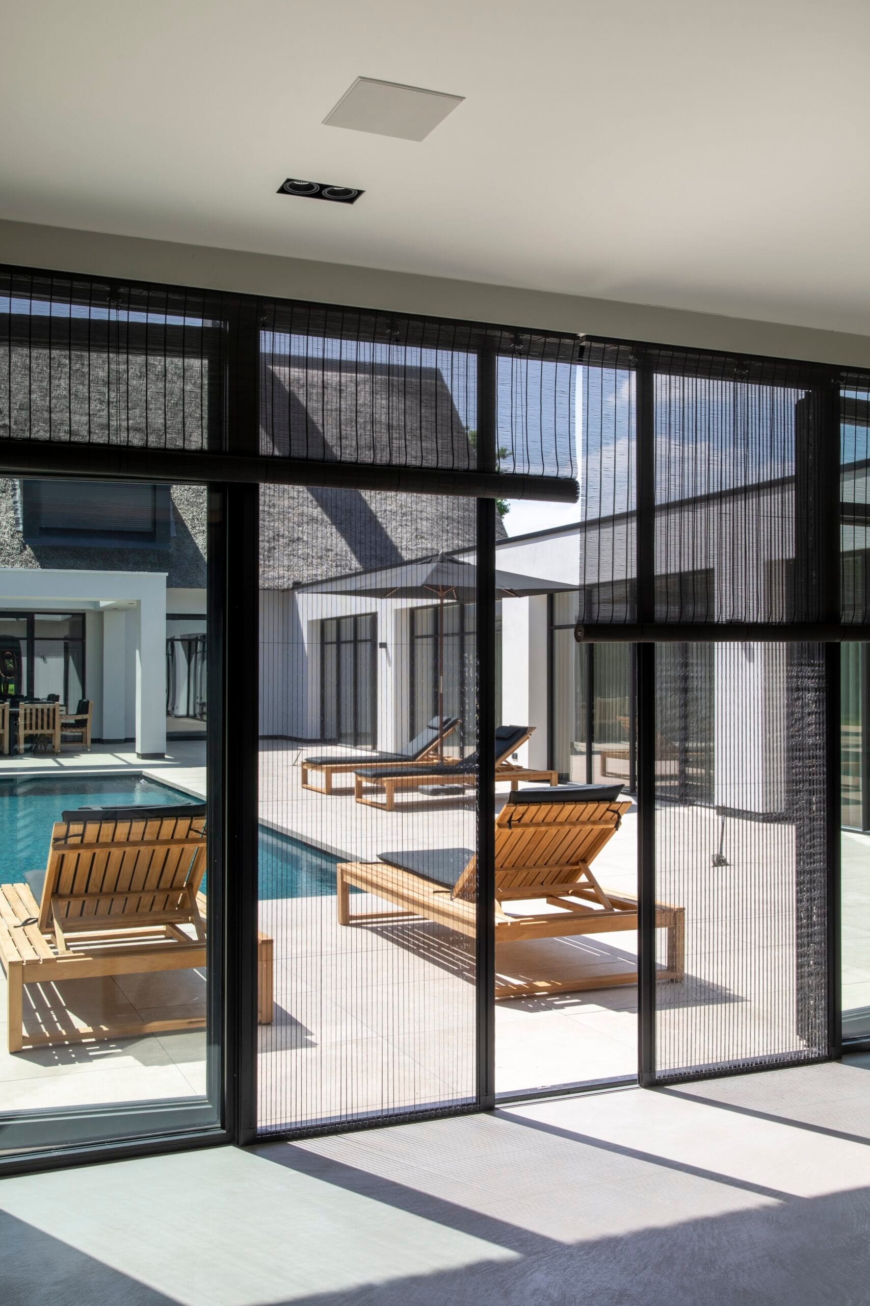 Plissé hor voor schuifpui en deur in Bussum