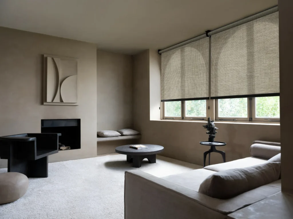 Rolgordijnen in woonkamer voor sfeervolle lichtinval in Haarlem