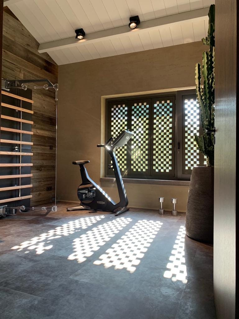 Design shutters Fractions voor luxe interieur in Amsterdam