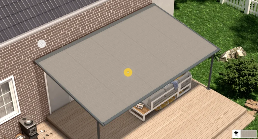 Pergola met zonwering voor schaduw in tuin in Amsterdam